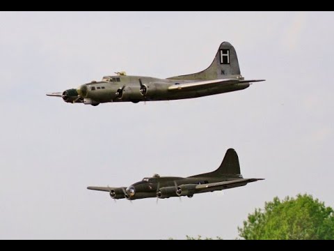 BOEING B-17 x 2 RC DISPLAY - RAF TIBENHAM SCALE DAY MEMORIAL FLY-IN # 2 - 2021