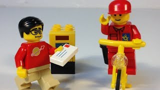 YouTube thumbnail: LEGO 6420 Mail Carrier - Vintage Postal Worker - Rare Yellow Bicycle