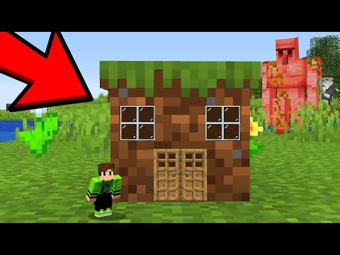 Fiz uma CASA no BLOCO para ENGANAR o GOLEM DO MAL!