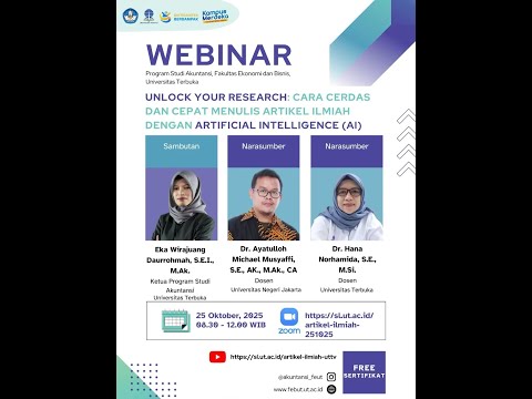 Webinar "Unlock Your Research: Cara Cerdas dan Cepat Menulis Artikel Ilmiah dengan AI"