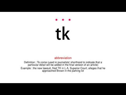 How to pronounce tk - Vocab Today