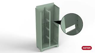 Keter Planet Outdoor Mehrzweckschrank Aufbau Anleitung