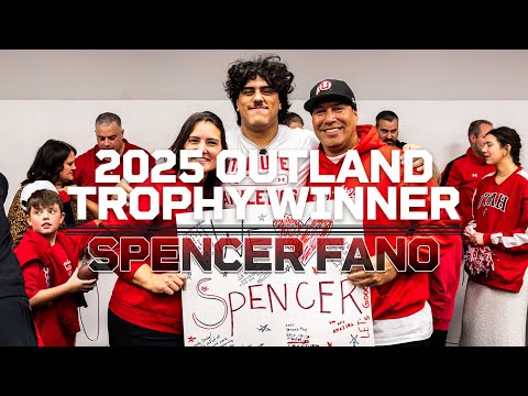 Spencer Fano is the winner of the 2025 FWAA Outland Trophy!!