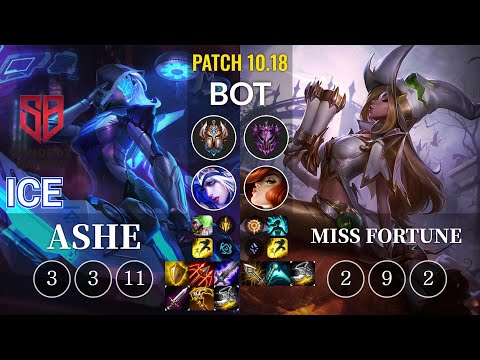 SB Ice Ashe vs Miss Fortune Bot - KR Patch 10.18