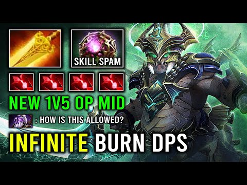CRAZY Infinite Burning Per Second 1v5 Firestorm + Radiance Underlord Brutal Tank Carry Dota 2