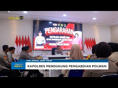 KAPOLRES NGAWI BERI DUKUNGAN SAMBUT HUT KE-77 POLWAN
