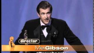 Mel Gibson ‪winning the Oscar® for Directing
