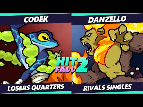 Hitfall 2 Top 8 - Codek (Ranno) Vs. Danzello (Zetterburn) Rivals of Aether - RoA