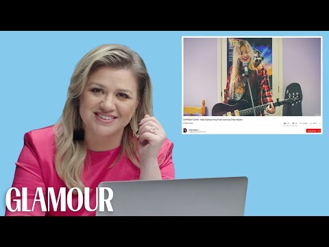 Kelly Clarkson Watches Fan Covers on YouTube | Glamour Video