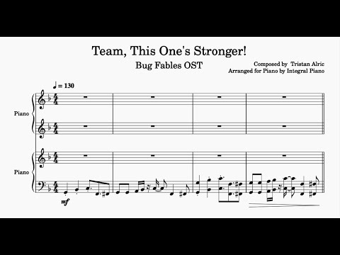 Bug Fables - Team, This One's Stronger! | Piano Duet Sheets
