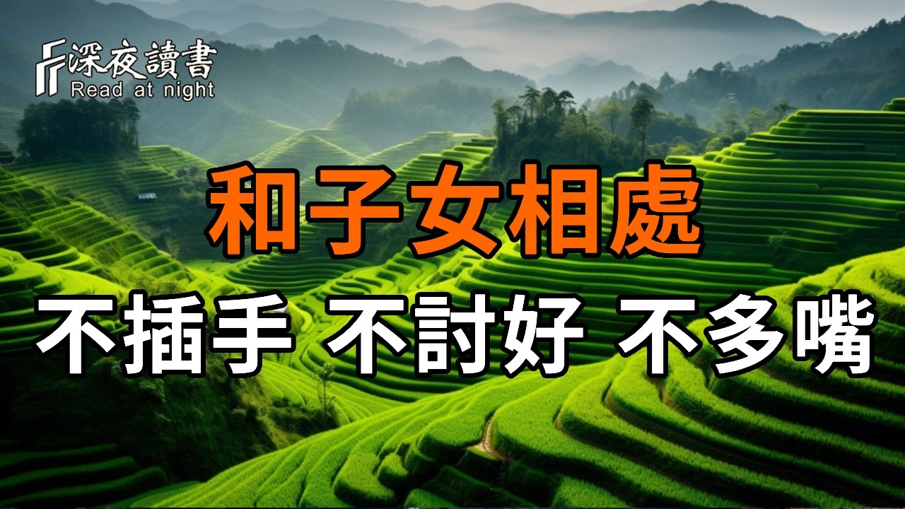 人老了，和子女相處最聰明的方式：不插手，不討好，不多嘴【深夜讀書】#人生感悟 #正能量 #情感 #晚年?