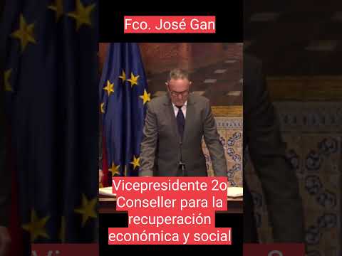 Francisco Jose Gan Vicepresidente 2o Conseller para la recuperación económica y social
