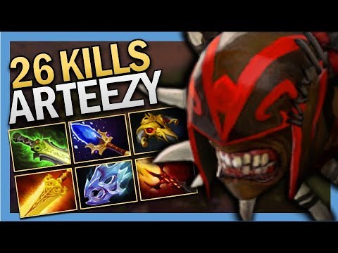 Dota 2 Pro Safelane Bloodseeker with 26 Kills by EG.Arteezy TI9