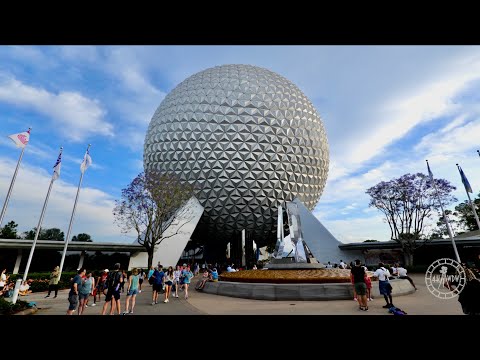 EPCOT 2022 Evening Sights & Sounds in 4K | Walt Disney World Orlando Florida April 2022