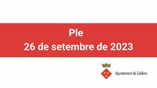 Ple del dia 26 de setembre 2023