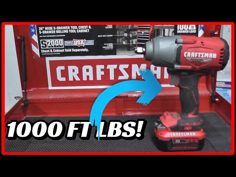 Craftsman Cordless 20v Impact Wrench - 1000 Ft Pounds of breakaway torque!