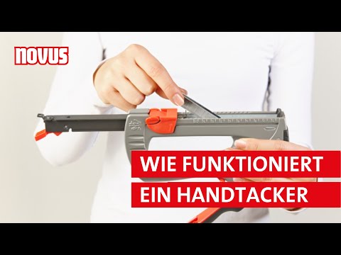 Wie funktioniert ein Handtacker von Novus? | Unser Sortiment | NOVUS