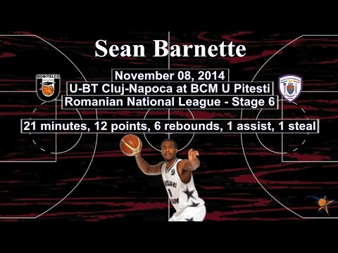 Sean Barnette - U BT Cluj-Napoca at BCM U Pitesti 08 Nov 2014