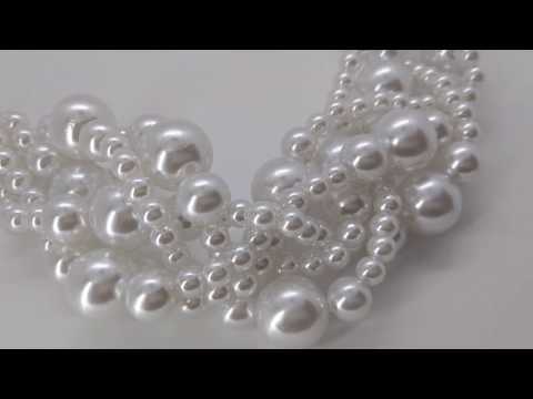 PEARL SWIRL CLUSTERS CLOUDS STATEMENT BOSS NECKLACE EARRINGS JEWELRY ELEGANT REAGAL FASHION CLASSIC