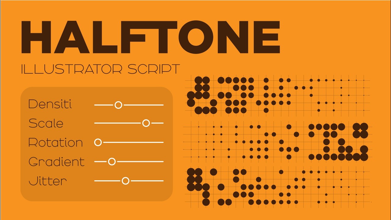 Vector Halftone Script | Adobe Illustrator