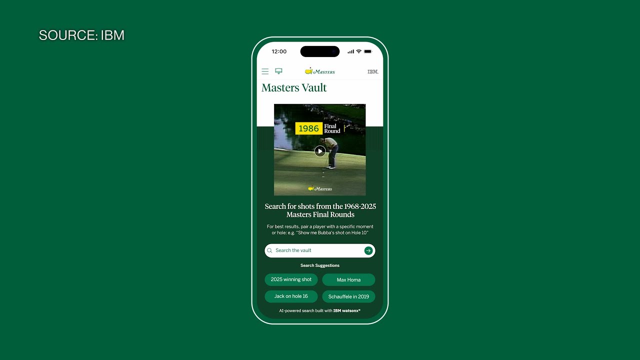 IBM, Masters use AI to Bring the Fairway to Every Fan - Bloomberg Podcast