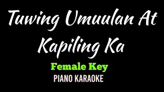 Tuwing Umuulan At Kapiling Ka (FEMALE KEY) | RYAN CAYABYAB | Piano Karaoke by Aldrich Andaya