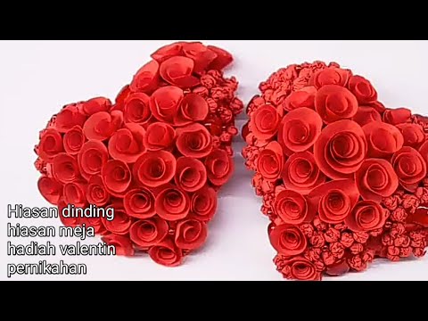 Cara Membuat Bunga Berbentuk Love - Tutorial pembuatan