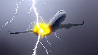 Emergency Landing after Plane Gets Struck By Lightning Crash Movie GTA 5