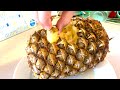 How To Correctly Eat A Pineapple !