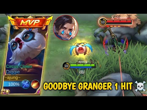 GOODBYE GRANGER 1 HIT M*TI 🥶‼️BEST BUILD DIGGIE | BUILD DIGGIE TERSAKIT - MOBILE LEGENDS