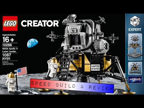 LEGO Creator Expert NASA Apollo 11 Lunar Lander 10266 speed build and review