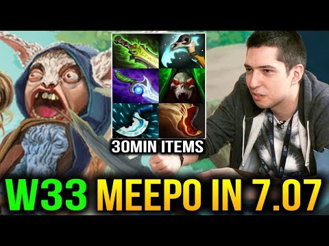 W33 Meepo in 7.07 Patch - 30min 6 Slotted Dota 2