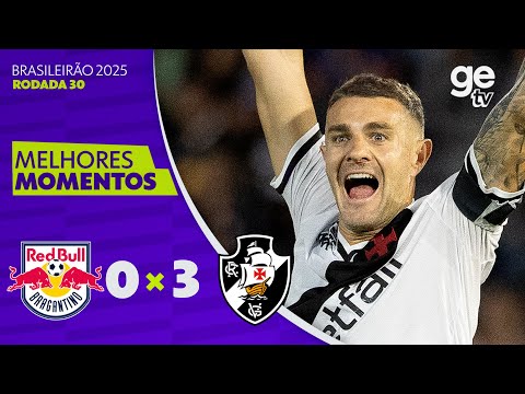 Gols e lances de Red Bull Bragantino x Vasco da Gama