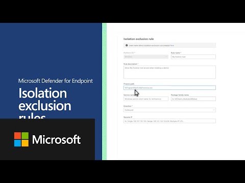Isolation Exclusion rules | Microsoft Defender for Endpoint