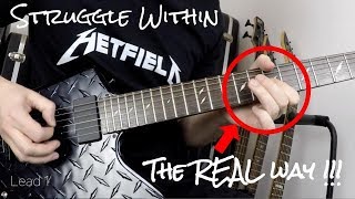 How to REALLY play the "Struggle Within" intro harmony !!! GUITAR LESSON with TABS
