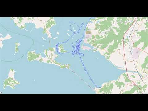 Vessel trajectory data visualization(Route animation)