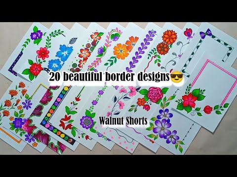 20 BEAUTIFUL BORDER DESIGNS/PROJECT WORK DESIGNS/A4 SHEET/FILE/FRONT PAGE DESIGN FOR SCHOOL PROJECTS