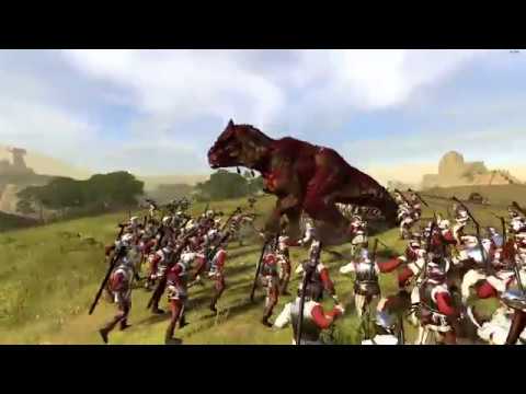 1710 Handgunners VS 10 Carnosaurs - Blood Patch -Total War: Warhammer 2