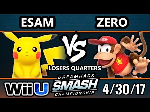 DHA 2017 SSB4 - TSM | Zero (Diddy Kong) Vs. PG | ESAM (Pikachu, Samus) Smash 4 LQ - Smash Wii U