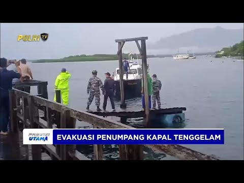 POLAIRUD POLDA BALI EVAKUASI PENUMPANG KMP CEMERLANG YANG KANDAS DI PERAIRAN GILIMANUK