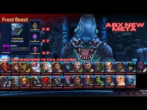 ABX NEW META SILENCE SEASON - 27 x T3 & AWAKEN  CHARACTERS AND 18 x CTPS | Marvel Future Fight