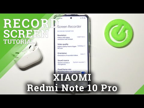 XIAOMI Redmi Note 10 Pro – Open Screen Recorder Settings & Change Sound Customizations