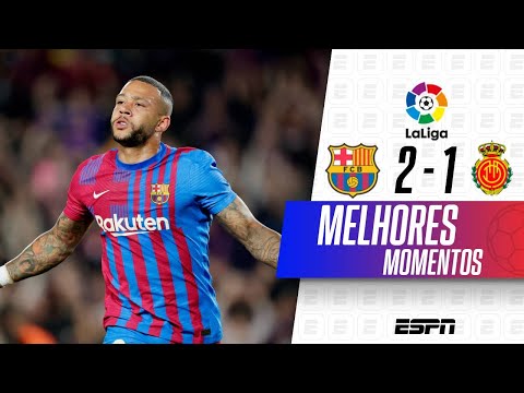 DEPAY E BUSQUETS MARCAM, E BARCELONA VENCE O MALLORCA EM LALIGA