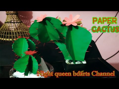 Castus,Paper Origami Cactus,DIY: How to Make Paper Cactus for Room Decoration,