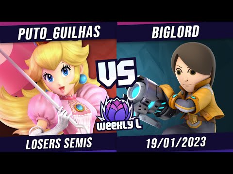 Weekly L #48! - Losers Semi-Final - Puto_Guilhas (Peach, Palutena) vs BigLord (Mii Gunner)