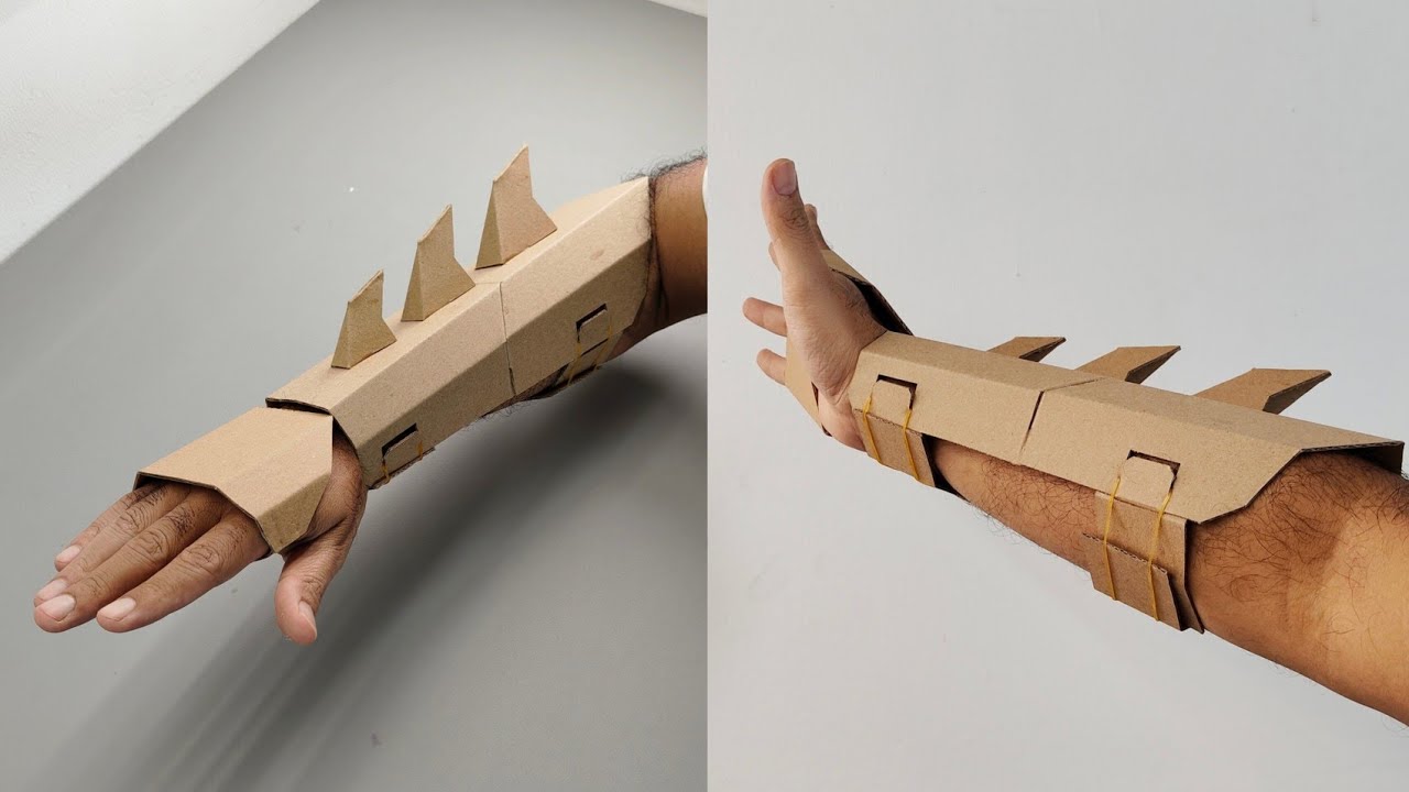 Ninja bracer with spikes Cardboard Template – DIY cosplay Pattern (Scalable PDF) – Craft No. 3274 Video Walkthrough