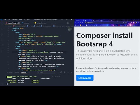 Laravel Composer Bootstrap 4