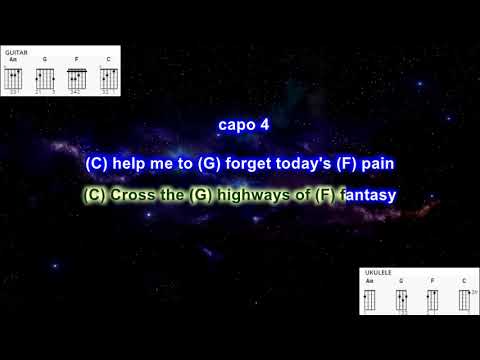 Dream Weaver (capo 4) by Gary Wright play along with scrolling guitar chords and lyrics