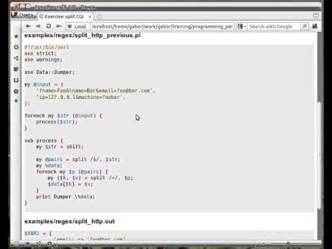 Beginner Perl Maven tutorial: 10.14 - Exercise: split HTTP GET request