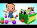 Frog Color Balls Wooden Hammer Toy Set 3D Little Baby Play Learning Colors For Children Kids Toys